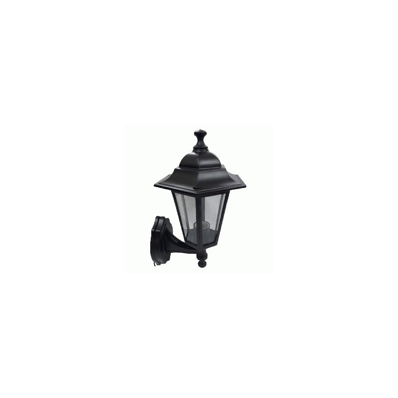 LAMPARA FAROL C/VIDRIO ZT-100 NEGRO