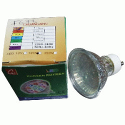 LED FOCO DICR. 1W V/COLOR GU10 120V (12 LEDS)7 COLOR MR16 TW
