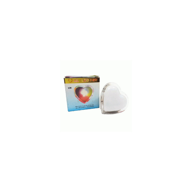 LED LAMPARA MINI T/CORAZON C/INTERRUP.3 LED BLANCO