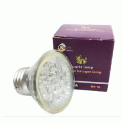 LED FOCO DICR. 1W  AMARILL 120V E27 (15 LEDS) MR16 TW