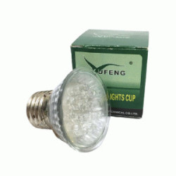 LED FOCO DICR. 1W ROJO 120V E27 (15 LEDS) MR16 TW