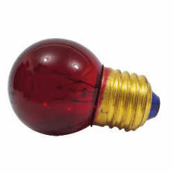 FOCO BOLA NORMAL E-27 T-508 15W 110V ROJO TRANSPAREN