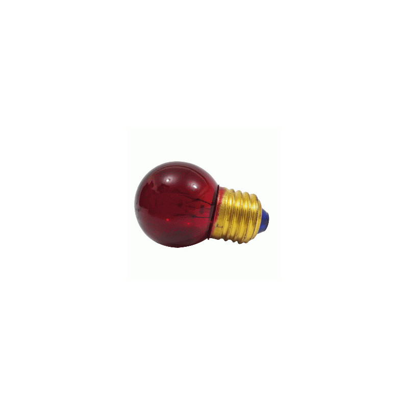 FOCO BOLA NORMAL E-27 T-508 15W 110V ROJO TRANSPAREN