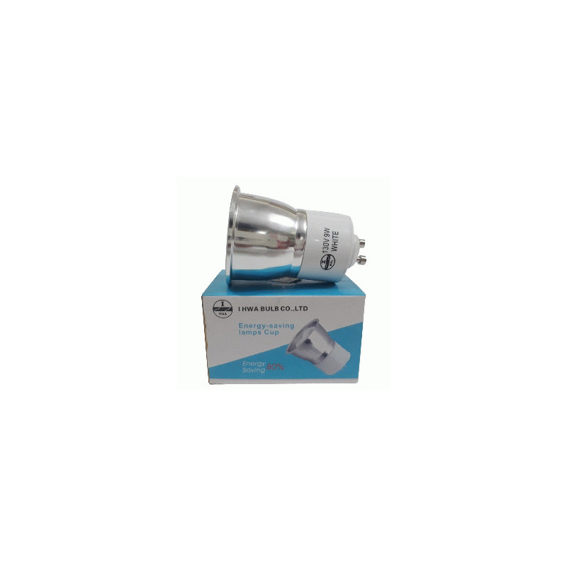 FOCO.  AHORRA 9W BLANC 130V GU10 C/TAPA ESPIRAL
