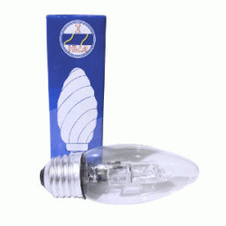 FOCO HALOGE. E27 VELA 60W CLARO  (42W) -120V 925 TW